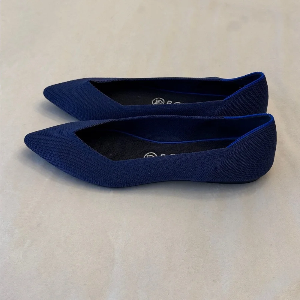 EUC! Rothy's The Point Navy Blue Flats, sz 8.5 - Picture 3 of 6